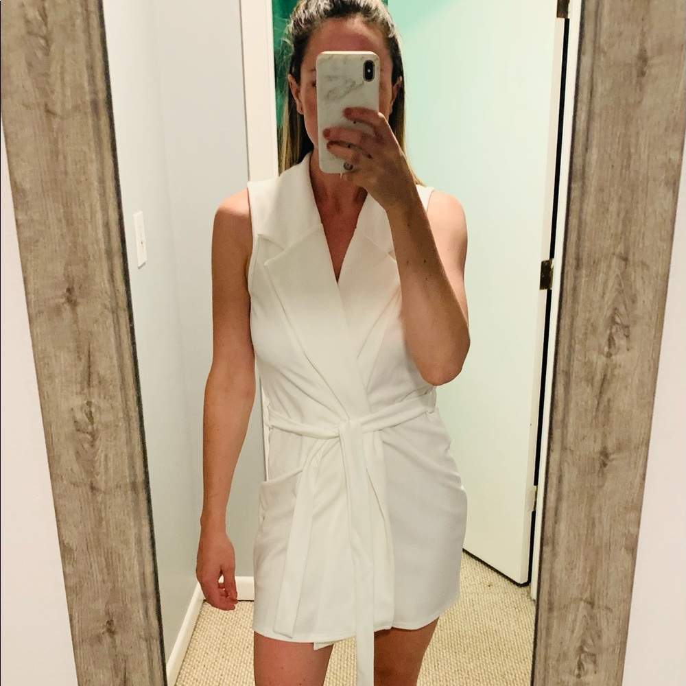 Worn Once- Missguided White Blazer Dress